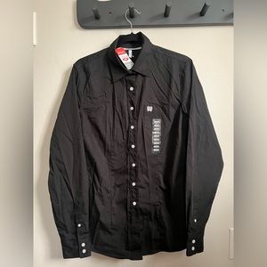 Women’s Cinch Black Button Down Shirt - L
